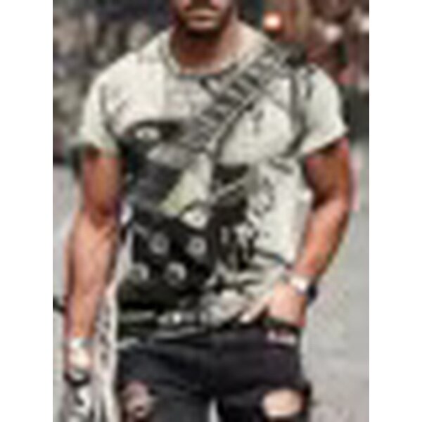 ROCK-HUS Herren T-Shirt Les Paul Tintendruck
