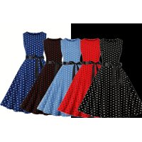 ROCK-HUS Rock´n Roll Kleid gepunktet versch. Farben