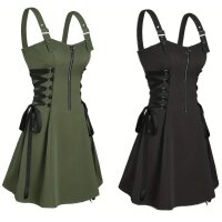 ROCK-HUS Kleid Schwarz oder Grün mit seitlicher...
