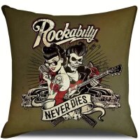 ROCK-HUS Kopfkissenbezug Rockabilly Never Dies