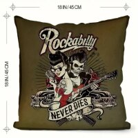 ROCK-HUS Kopfkissenbezug Rockabilly Never Dies