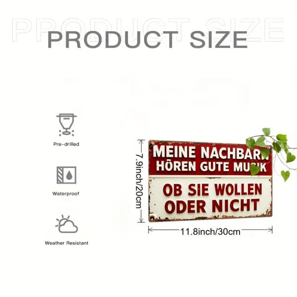 ROCK-HUS Metallschild 20x30 Meine Nachbarn...