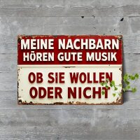 ROCK-HUS Metallschild 20x30 Meine Nachbarn...