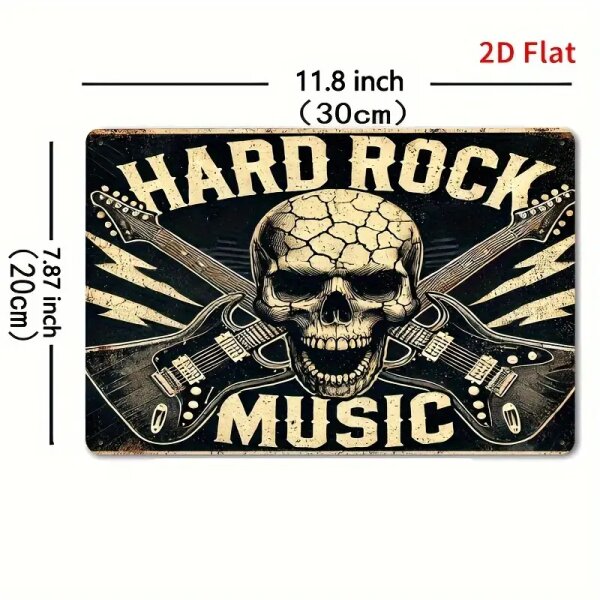 ROCK-HUS Metallschild 20x30 Hard Rock Music