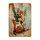 ROCK-HUS Blechschild 20x30 Katze spielt Jaguar