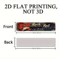 ROCK-HUS Blechschild Gitarre Rock Roll 40x10