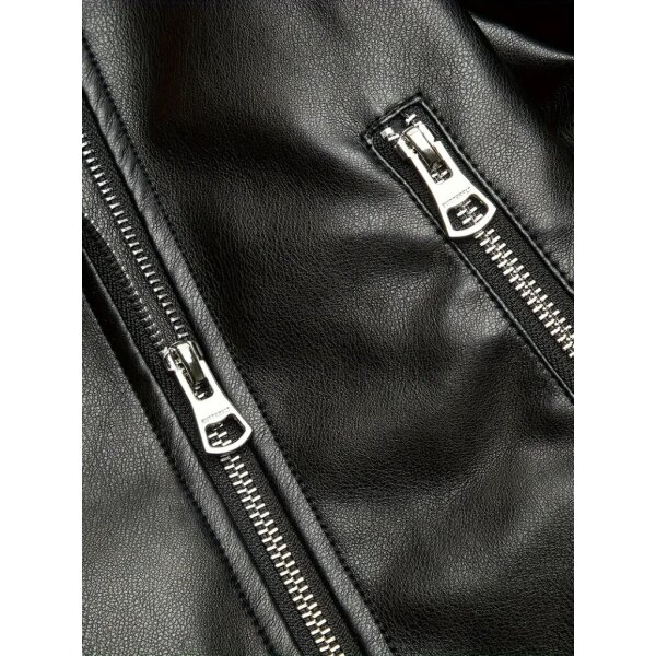 ROCK-HUS Biker-Style Jacke Damen mit Nietenkragen