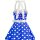 ROCK-HUS Rockabilly Kleid mit abgesetzter Nackenschnürung Polka-Dot