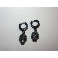 ROCK-HUS Ohrringe Skullanhänger Calavera schwarz...
