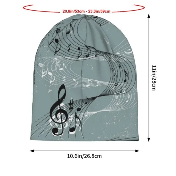 ROCK-HUS Beanie Noten Graublau