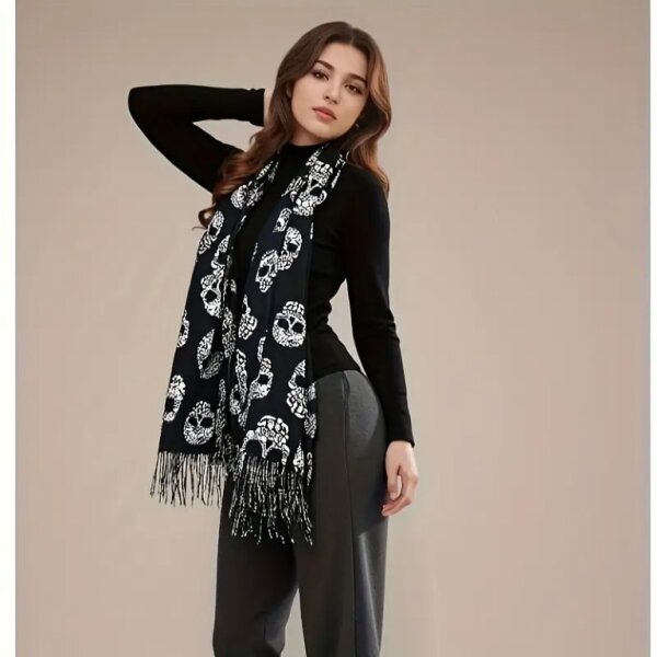 ROCK-HUS Schal Dick Totenköpfe