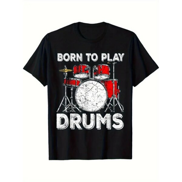 ROCK-HUS T-Shirt Born to Play Drums