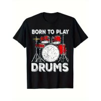 ROCK-HUS T-Shirt Born to Play Drums