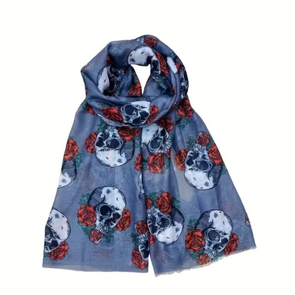 ROCK-HUS Schal Skull´n Roses