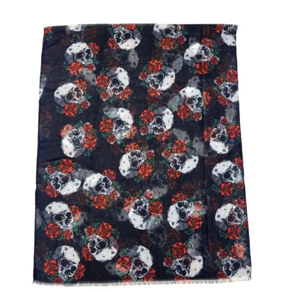 ROCK-HUS Schal Skull´n Roses