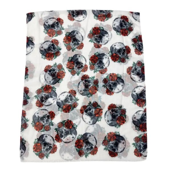 ROCK-HUS Schal Skull´n Roses