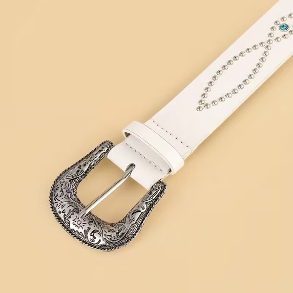 ROCK-HUS Gürtel Country Weiss