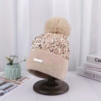 ROCK-HUS Glitzer-Bommelmütze