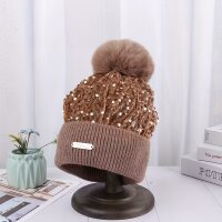 ROCK-HUS Glitzer-Bommelmütze