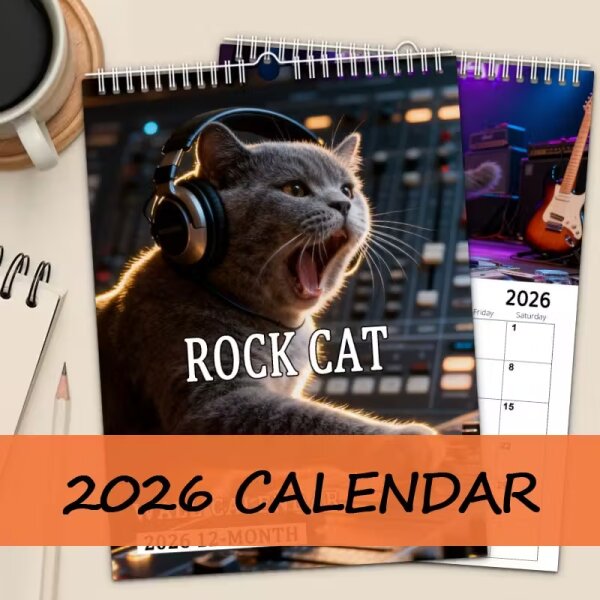 ROCK-HUS Kalender "Rock Cat" 2026