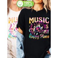 ROCK-HUS T-Shirt "Music Is My Happy Place"