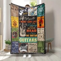 ROCK-HUS Decke Patchwork Gitarren