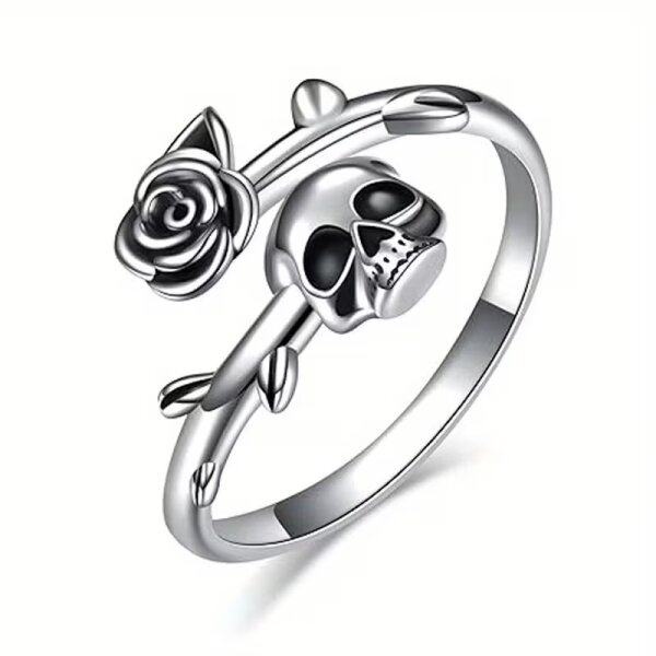 ROCK-HUS Ring Skull´n Roses