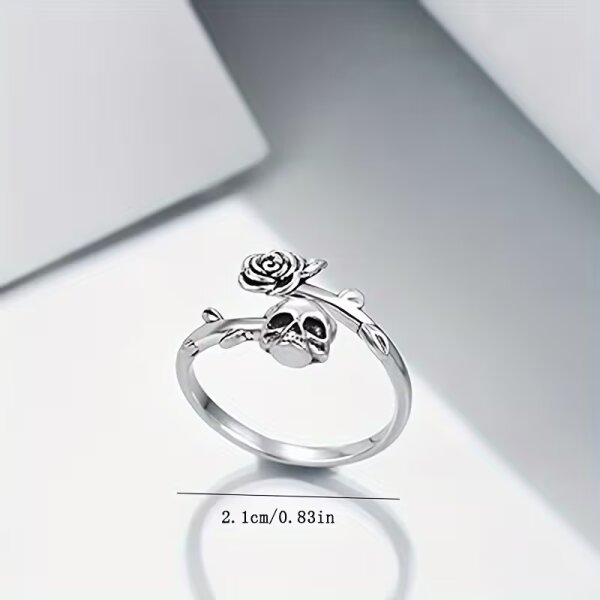 ROCK-HUS Ring Skull´n Roses