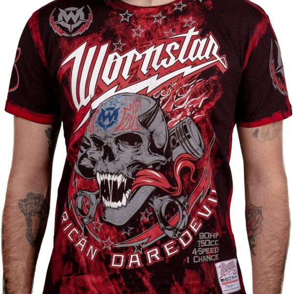 WORNSTAR Herren Artist Asylum Collection American Daredevil Tee T-Shirt schwarz