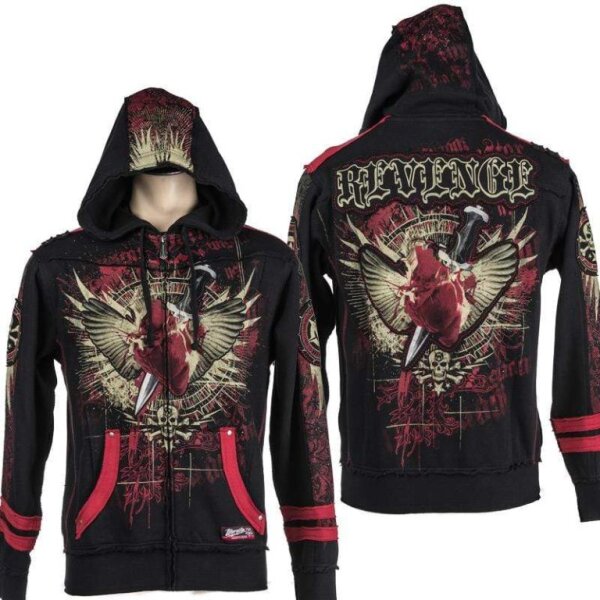 ROCK-HUS Wornstar Hoodiejacke Zipper "Revenge"