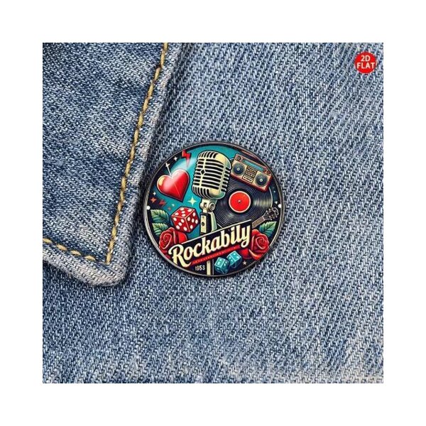 ROCK-HUS Pin Rockabilly Microphone