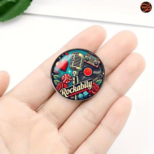 ROCK-HUS Pin Rockabilly Microphone