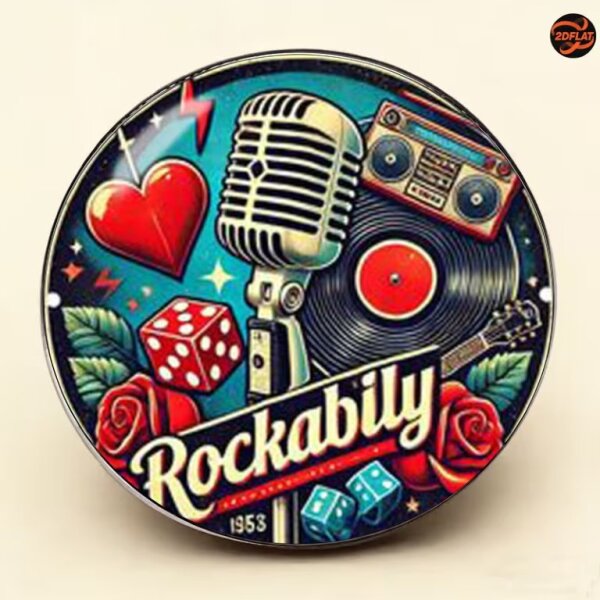 ROCK-HUS Pin Rockabilly Microphone