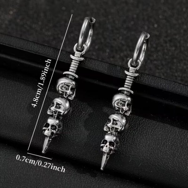 ROCK-HUS Ohrringe Skulls´n Sword