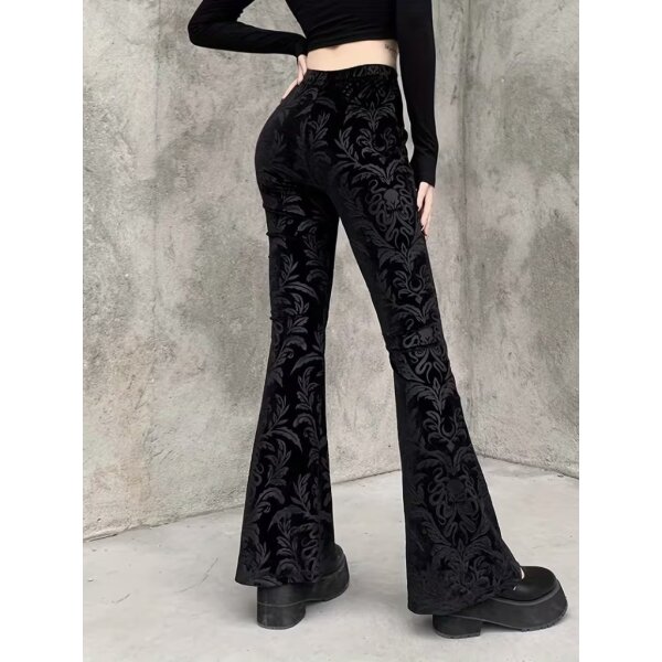 ROCK-HUS Brokat-Style Bootcut Samthose