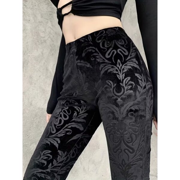 ROCK-HUS Brokat-Style Bootcut Samthose