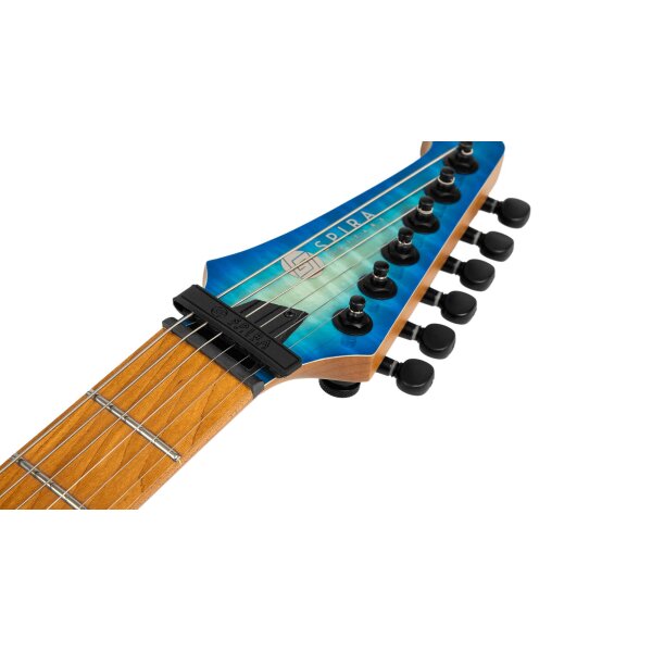 SPIRA Guitars S 500 QAB Trans Aqua Blue