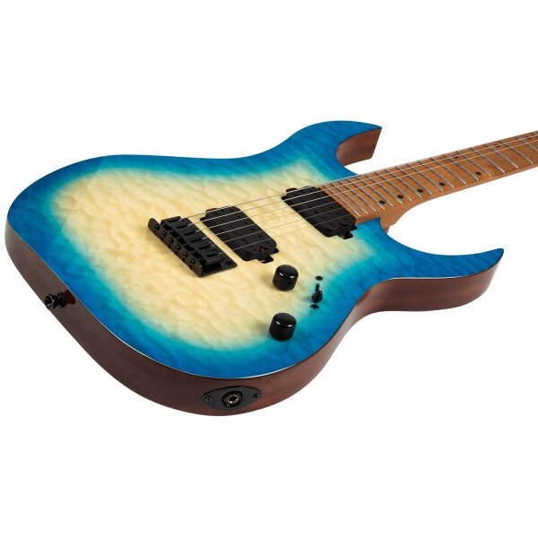 SPIRA Guitars S 500 QAB Trans Aqua Blue