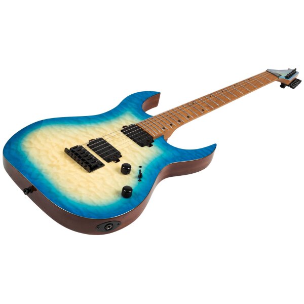 SPIRA Guitars S 500 QAB Trans Aqua Blue