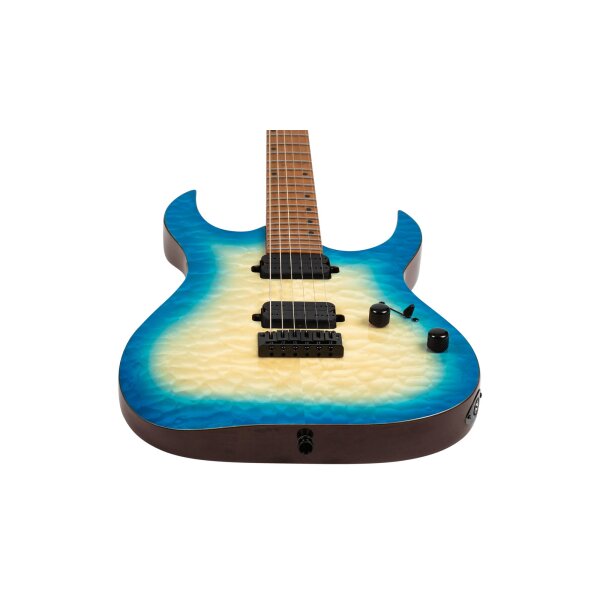 SPIRA Guitars S 500 QAB Trans Aqua Blue