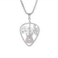 ROCK-HUS Kette mit Anhänger Plektrum, Gitarre,...