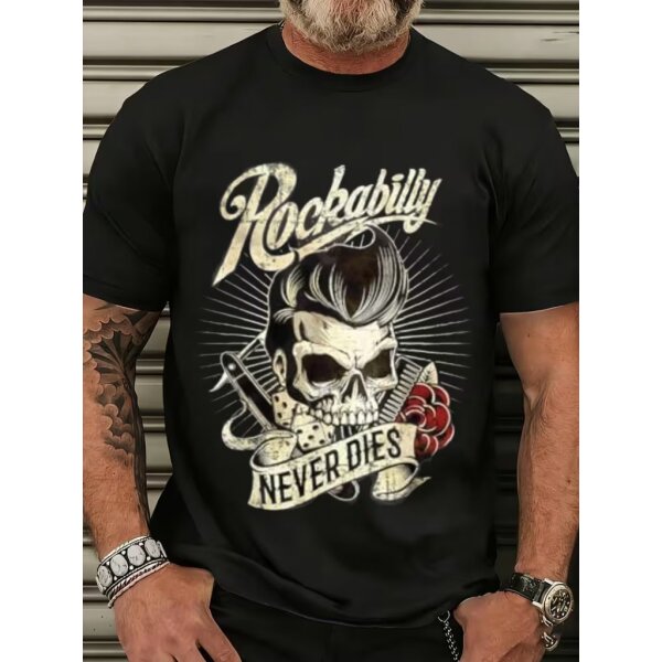 ROCK-HUS T-Shirt Rockabilly Never Dies