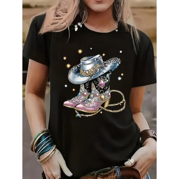 ROCK-HUS T-Shirt Boots´n Hat Cowboy