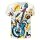 ROCK-HUS Kinder T-Shirt Noten/Gitarre Graffiti