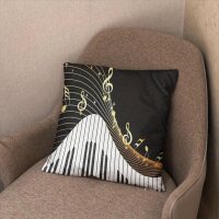 ROCK-HUS Kissenbezug 45x45 cm Klaviatur und...