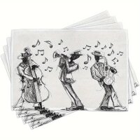 ROCK-HUS Platzdeckchen Set 4x Jazzband