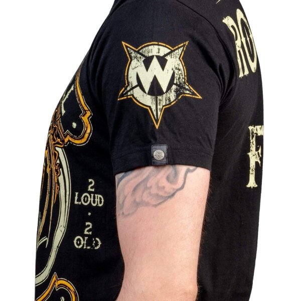 WORNSTAR Herren Artist Asylum Collection Rock N Roll Forever Tee T-Shirt schwarz