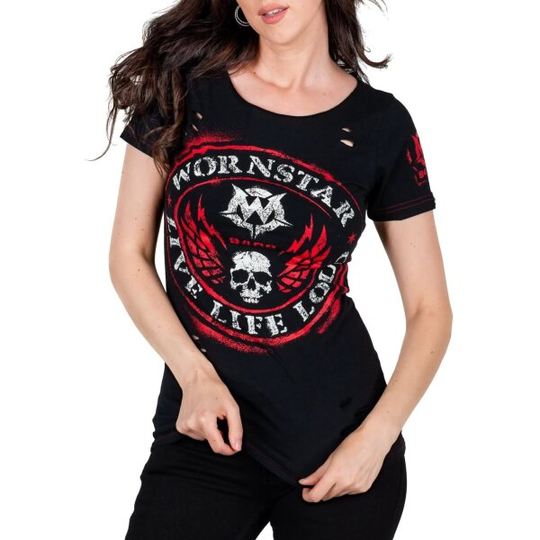 WORNSTAR Damen Sirens Collection Magna Vita Tee T-Shirt schwarz
