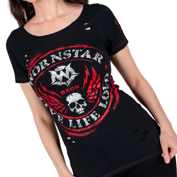 WORNSTAR Damen Sirens Collection Magna Vita Tee T-Shirt schwarz