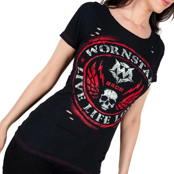 WORNSTAR Damen Sirens Collection Magna Vita Tee T-Shirt schwarz